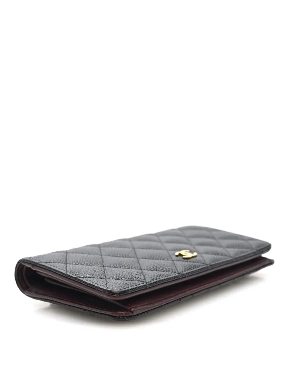 Chanel Caviar Quilted Yen Wallet Black #253644C75B